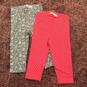 Two pairs of Baby Boden leggings// both size 6-12